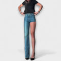 Latzshorts Damen Jeans Asymmetrisch Einzelner Träger – Astra