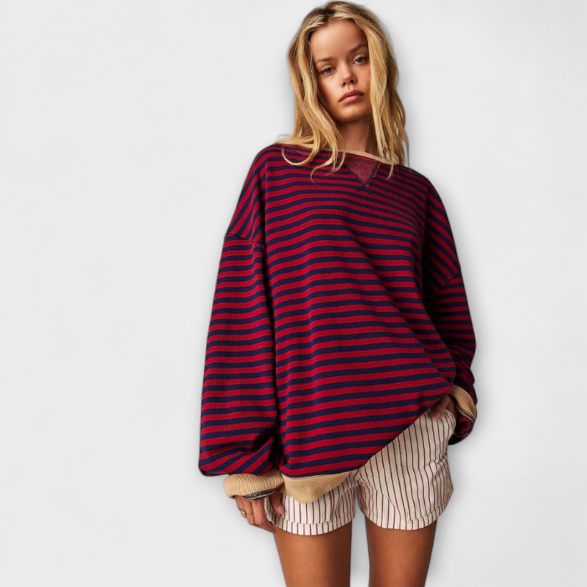 Marlene - Gestreifter Oversize-Pullover für Frauen