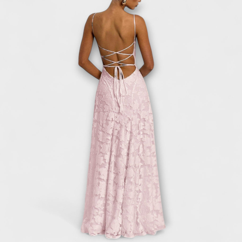 Emberly - Elegantes Jacquard-Maxikleid
