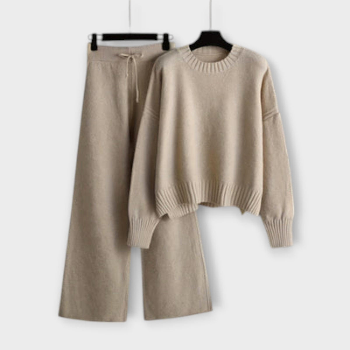 Strickset Damen Oberteil und Hose Atmungsaktiv Weich – Stella