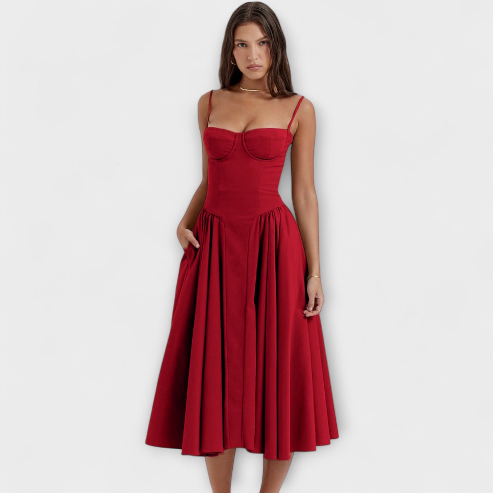 Rosalie - Verfeinertes ärmelloses Korsettkleid
