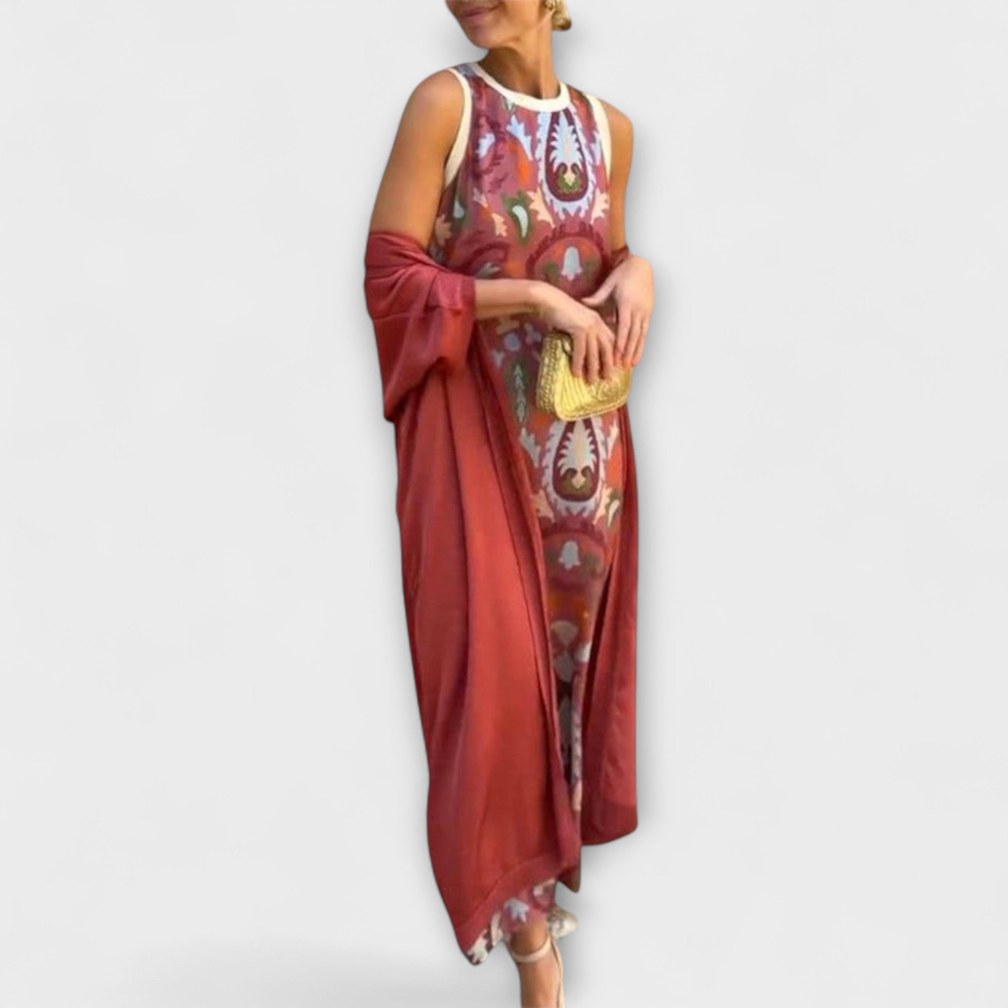 Selviane - Maxikleid mit passendem Cardigan