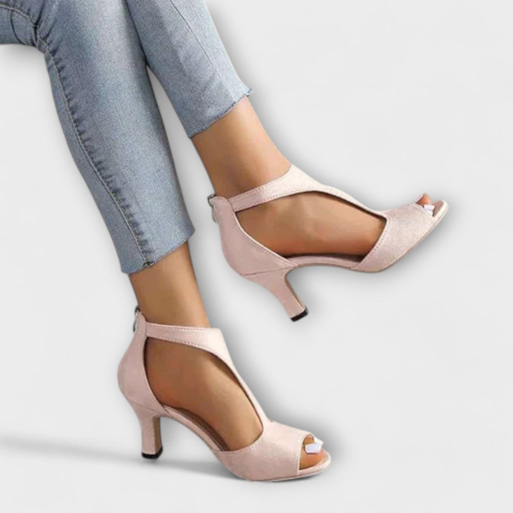 Pumps Damen Orthopädisch Gepolstertes Fussbett Schwarz Pink