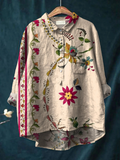 Eliane | Lässige Bluse mit Vintage-Blumenprint
