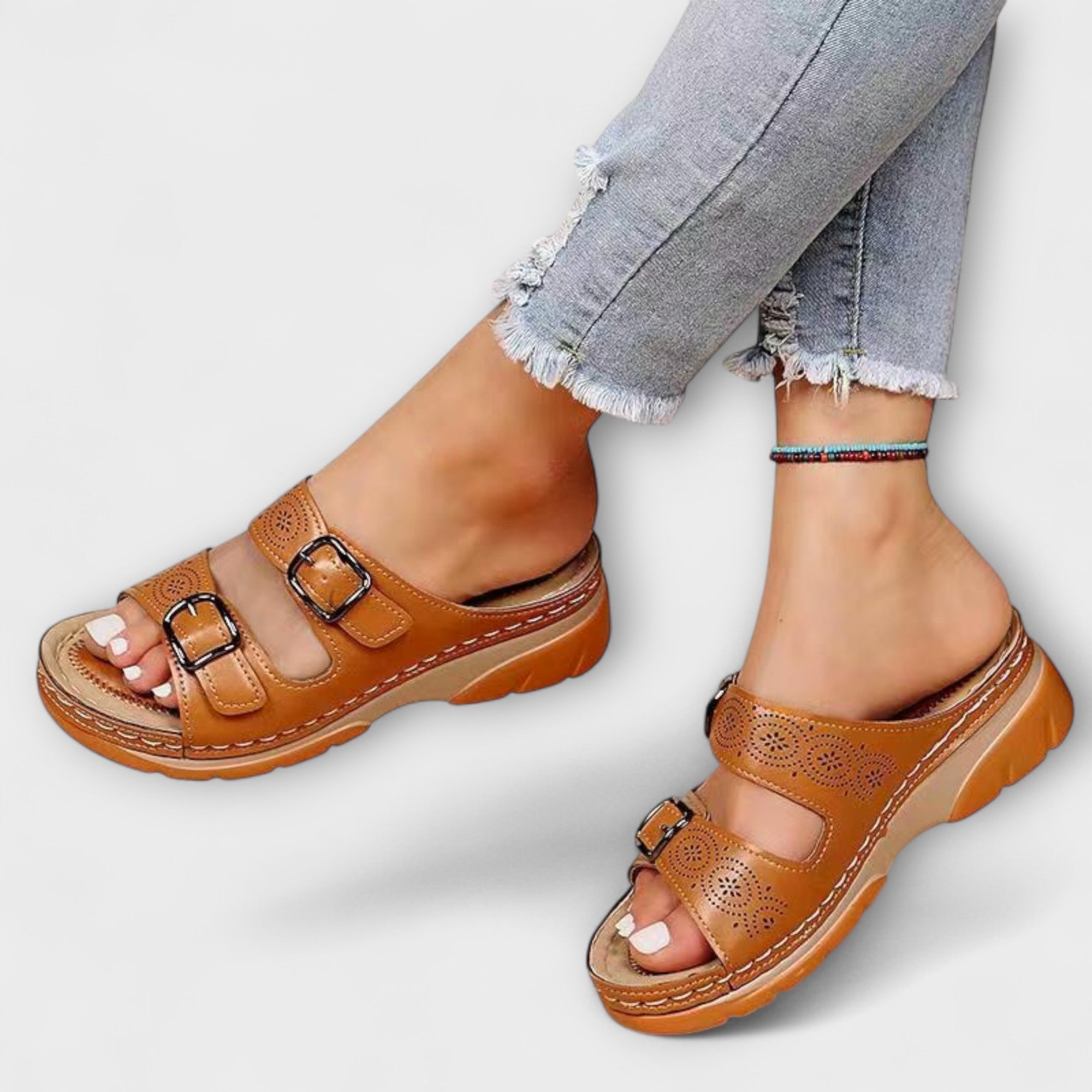 Orthopädische Leder-Sandalen