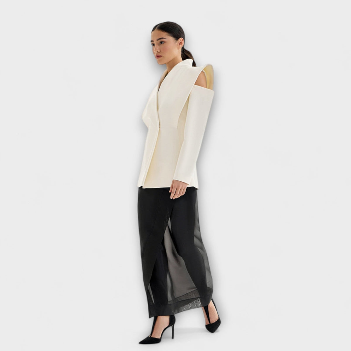 Blazer Damen Tailliert Schulterbetont Elegant Büro – Valeria