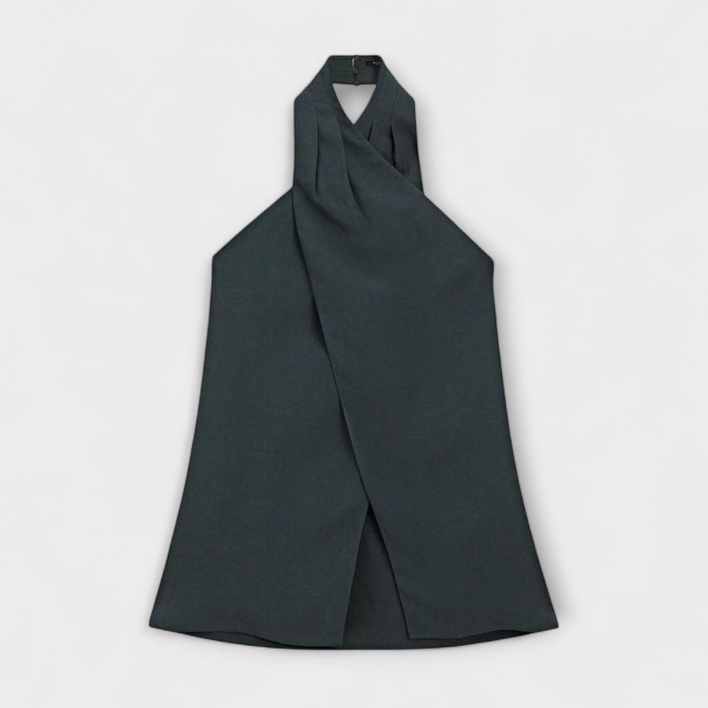 Top Damen Neckholder Rückenausschnitt Sommer Blau – Leah