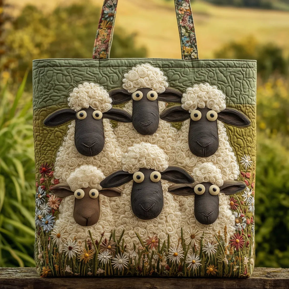 Gesteppte Tasche - Schaf