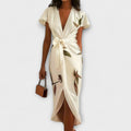 Satin Wickel-Kleid