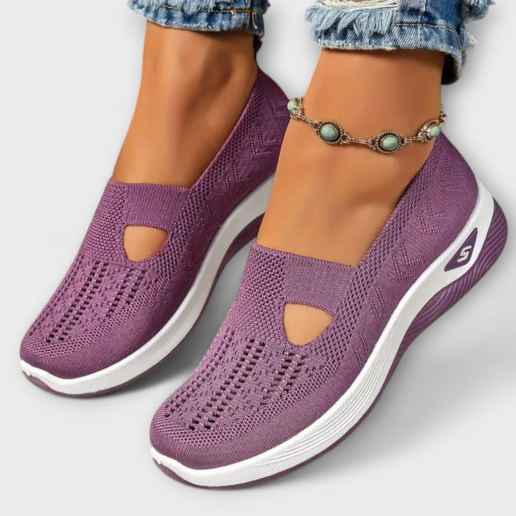 Wanderschuhe Damen Orthopädisch Komfort-Fussbett Lila – Martha