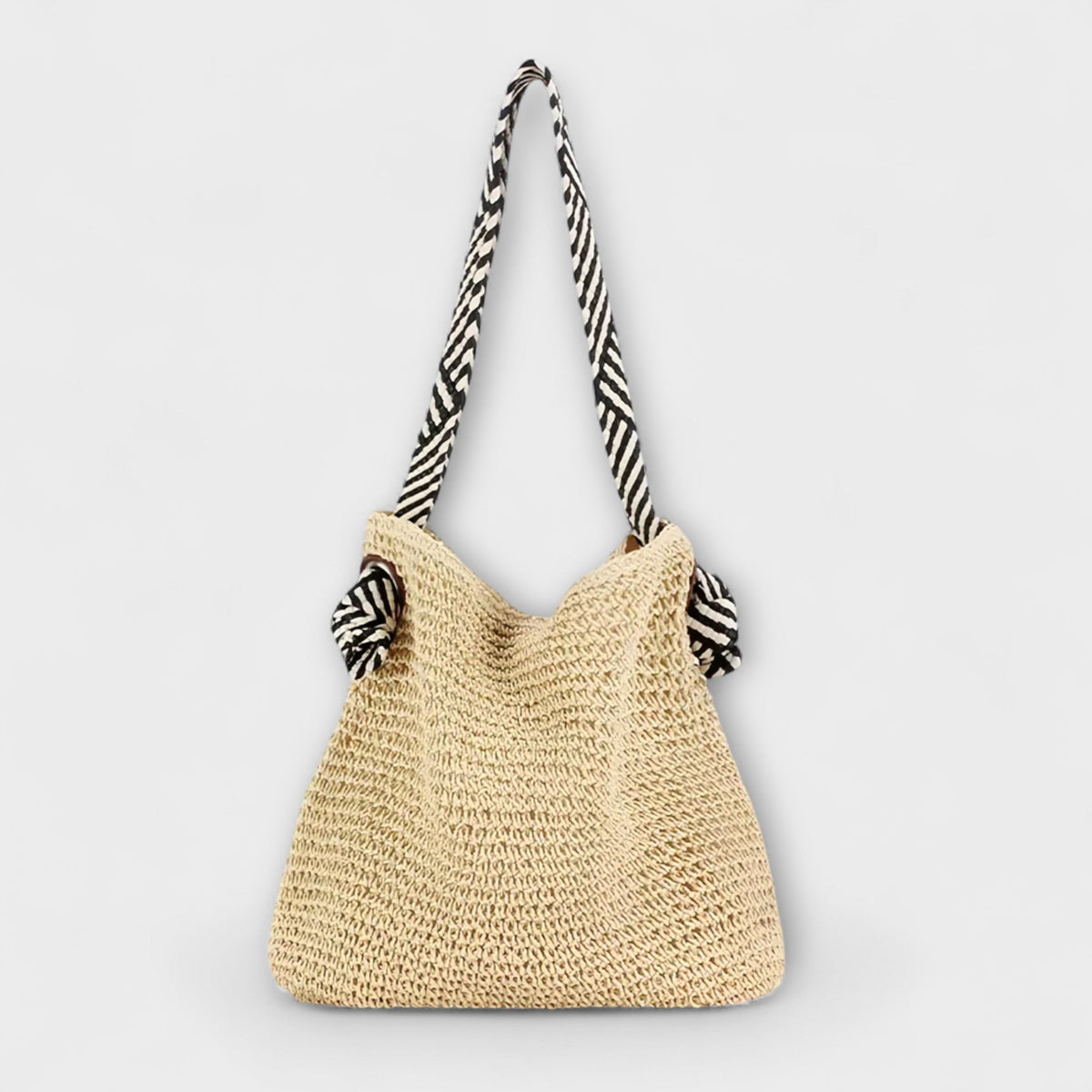 Shopper Damen Boho Handgewebt Struktur Braun Beige Gross – Suzu