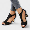 Pumps Damen Orthopädisch Gepolstertes Fussbett Schwarz Pink