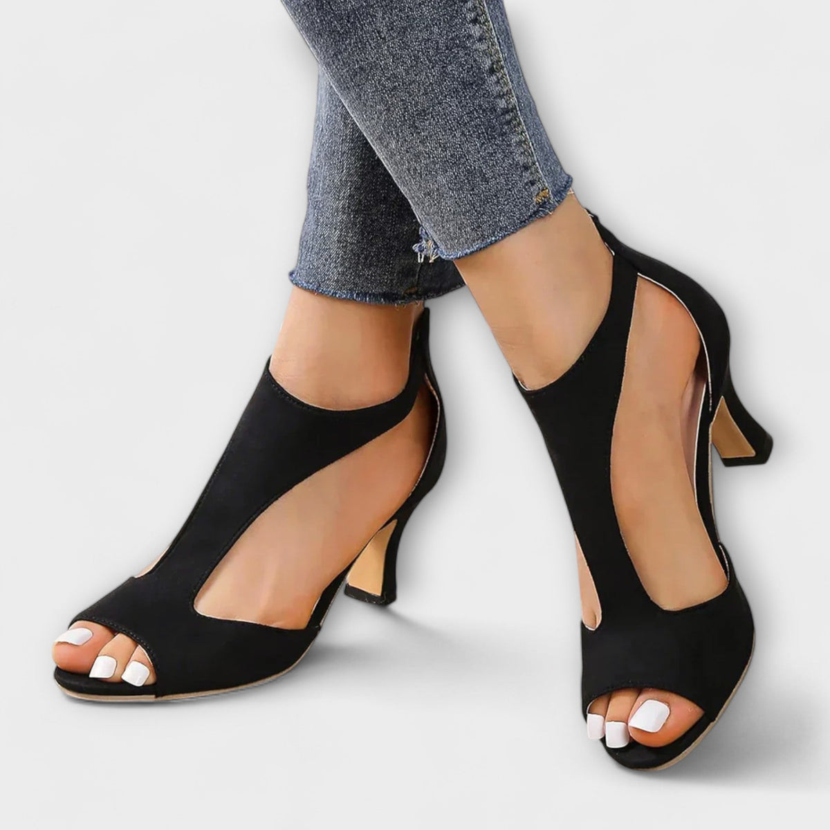 Pumps Damen Orthopädisch Gepolstertes Fussbett Schwarz Pink