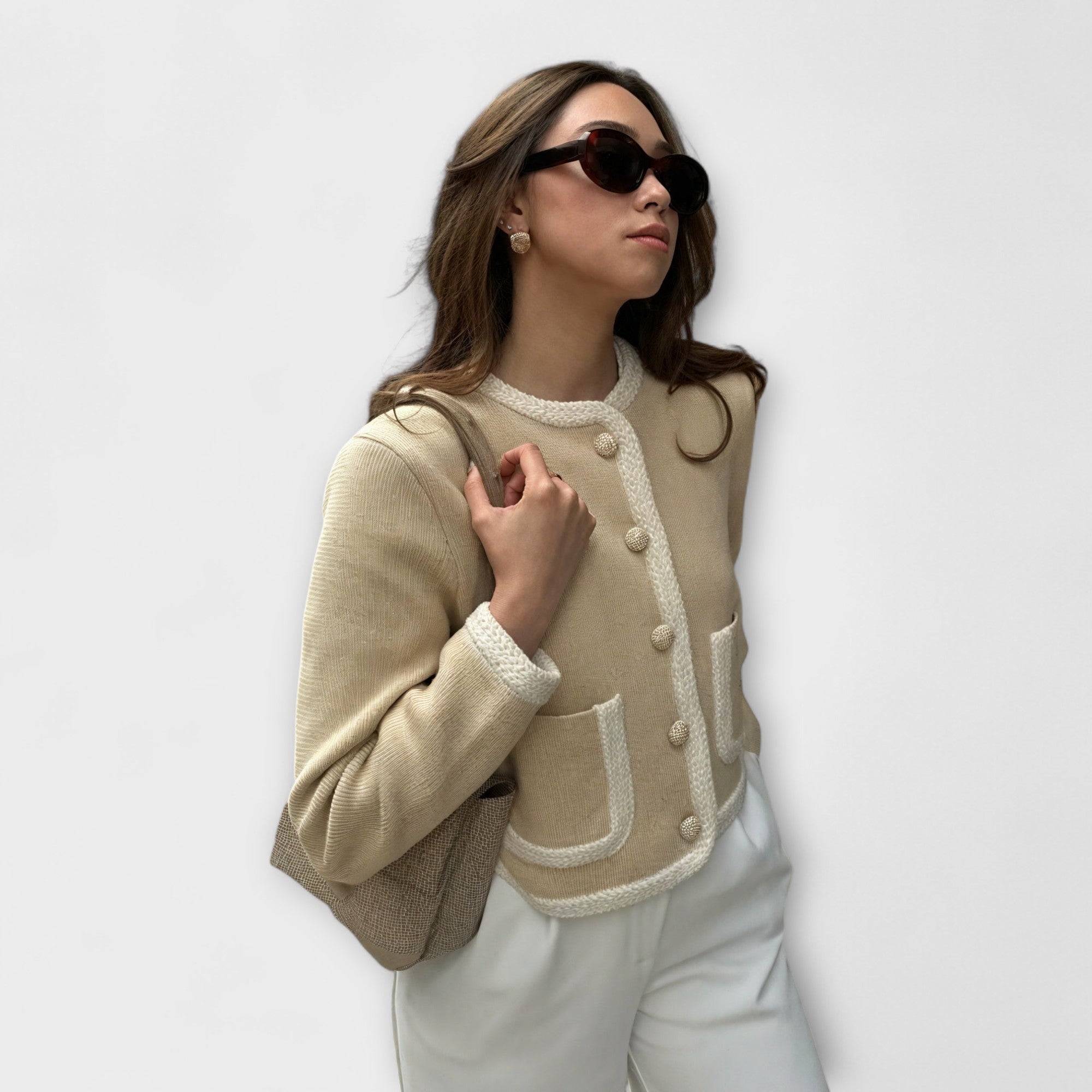 Klassische Jacke mit Ziertaschen
