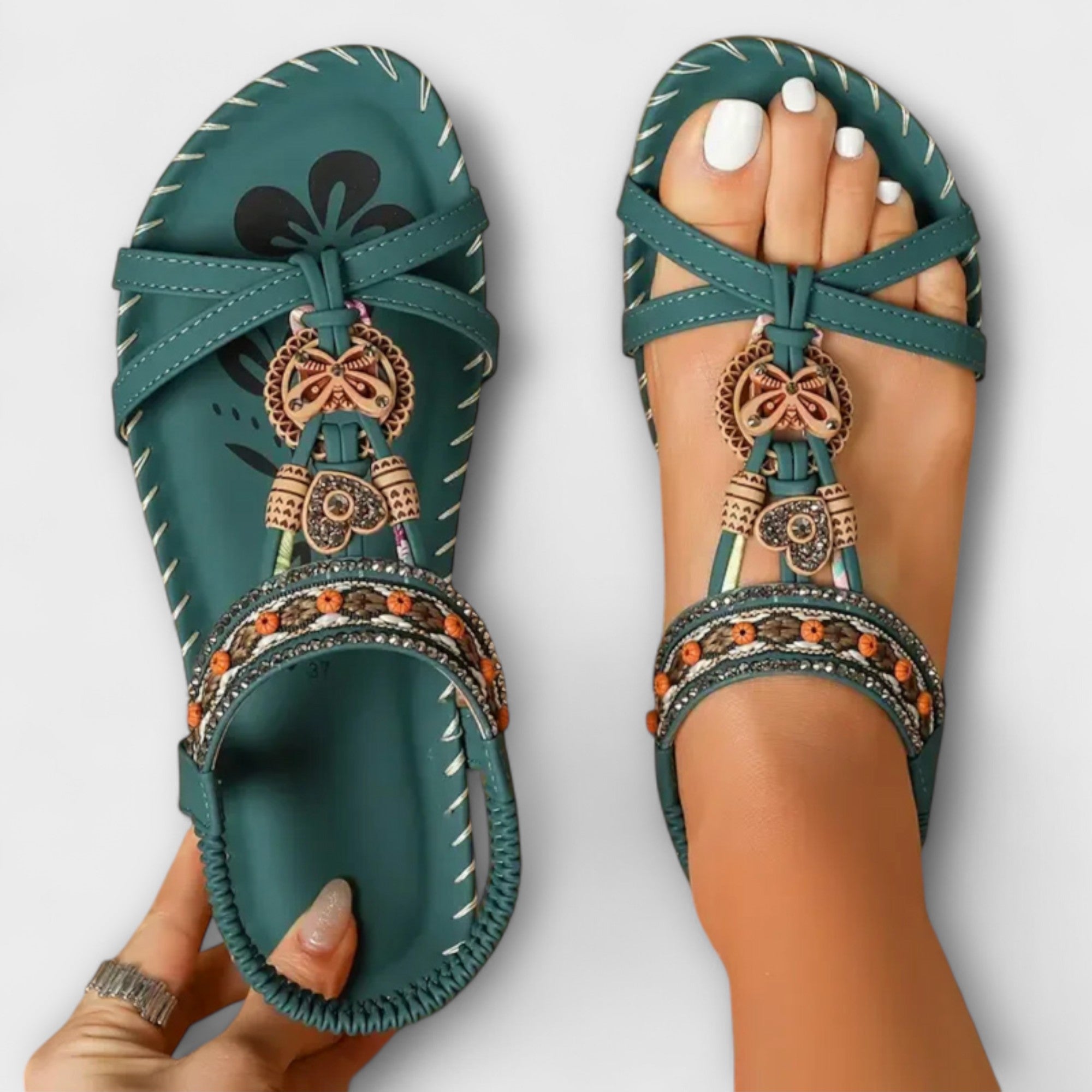 Claudia - Orthopädische Ibiza inspirierte Sandalen
