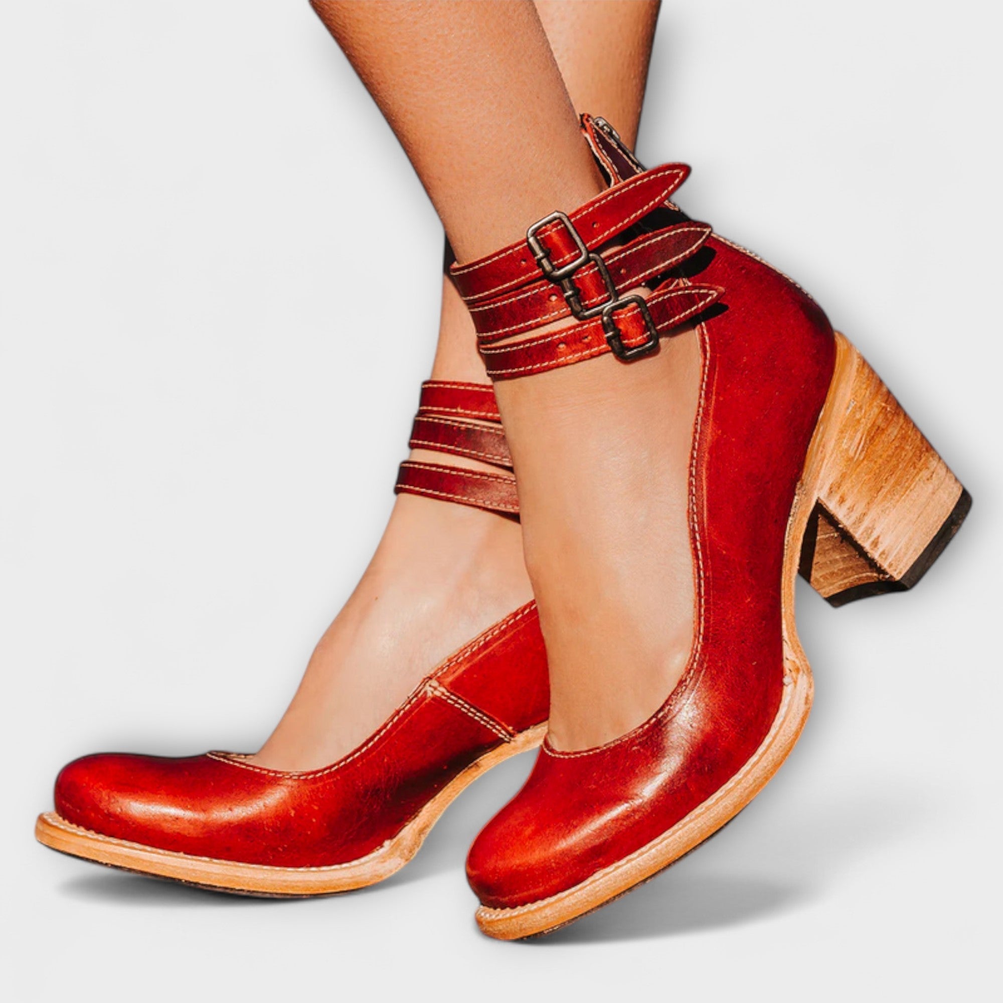 Sandalen Damen Riemchen Dreifach Bequem Braun Schwarz Rot – Marisa