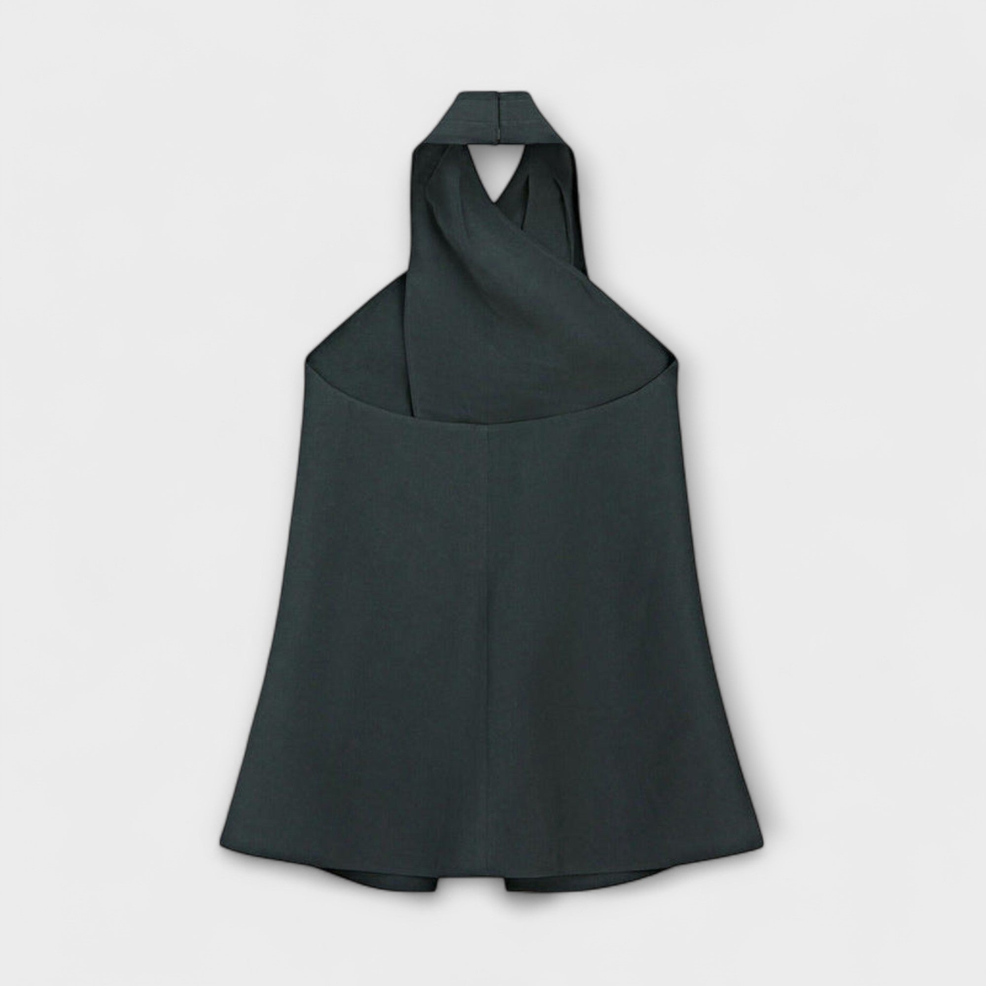 Top Damen Neckholder in Blau rückenfrei mit Bindeband – Hannah