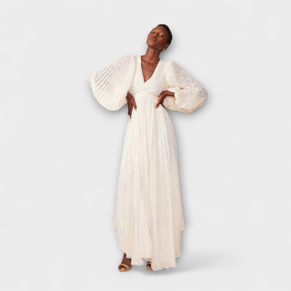 Elsa - Creme Maxi-Kleid von Allegory
