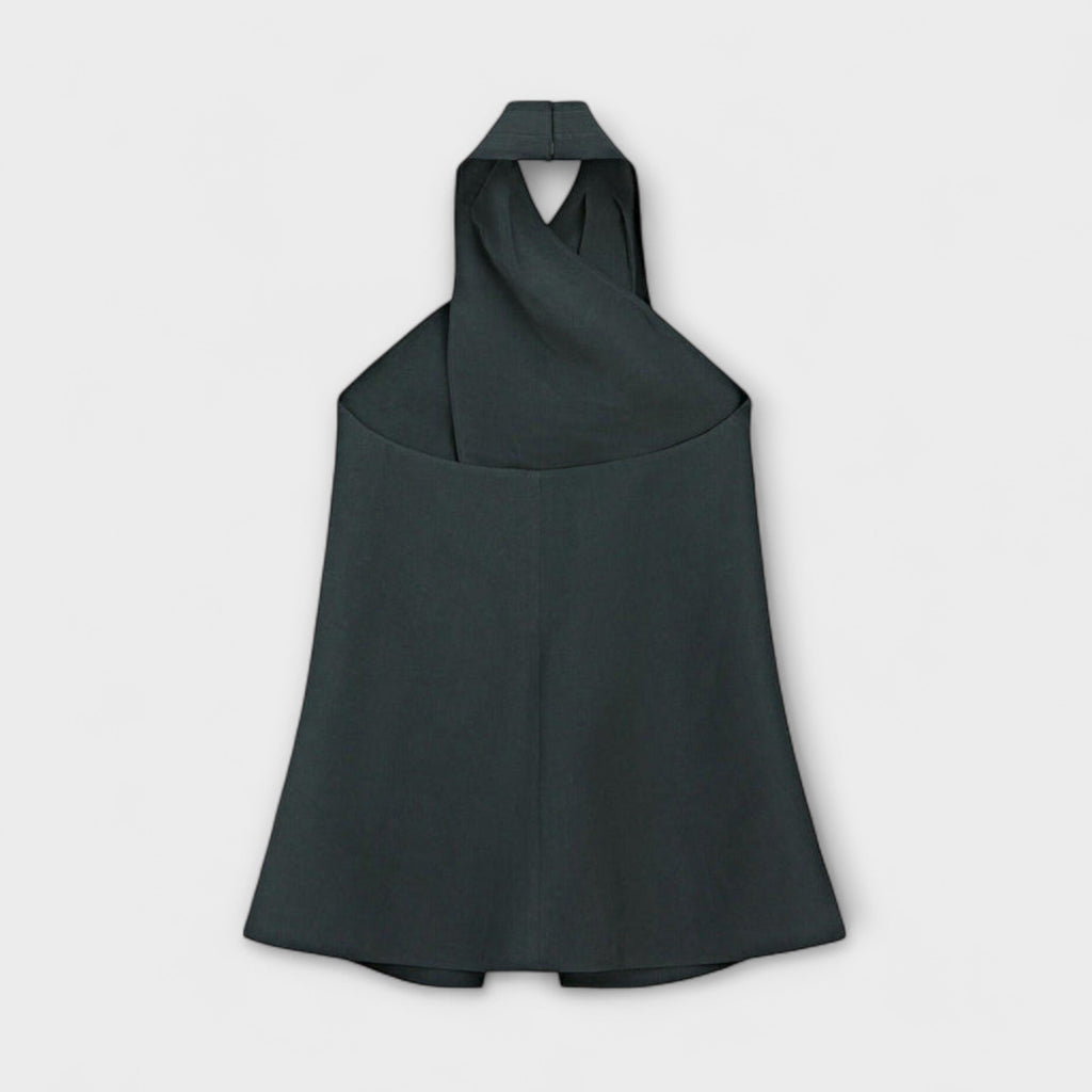 Top Damen Neckholder Rückenausschnitt Sommer Blau – Leah