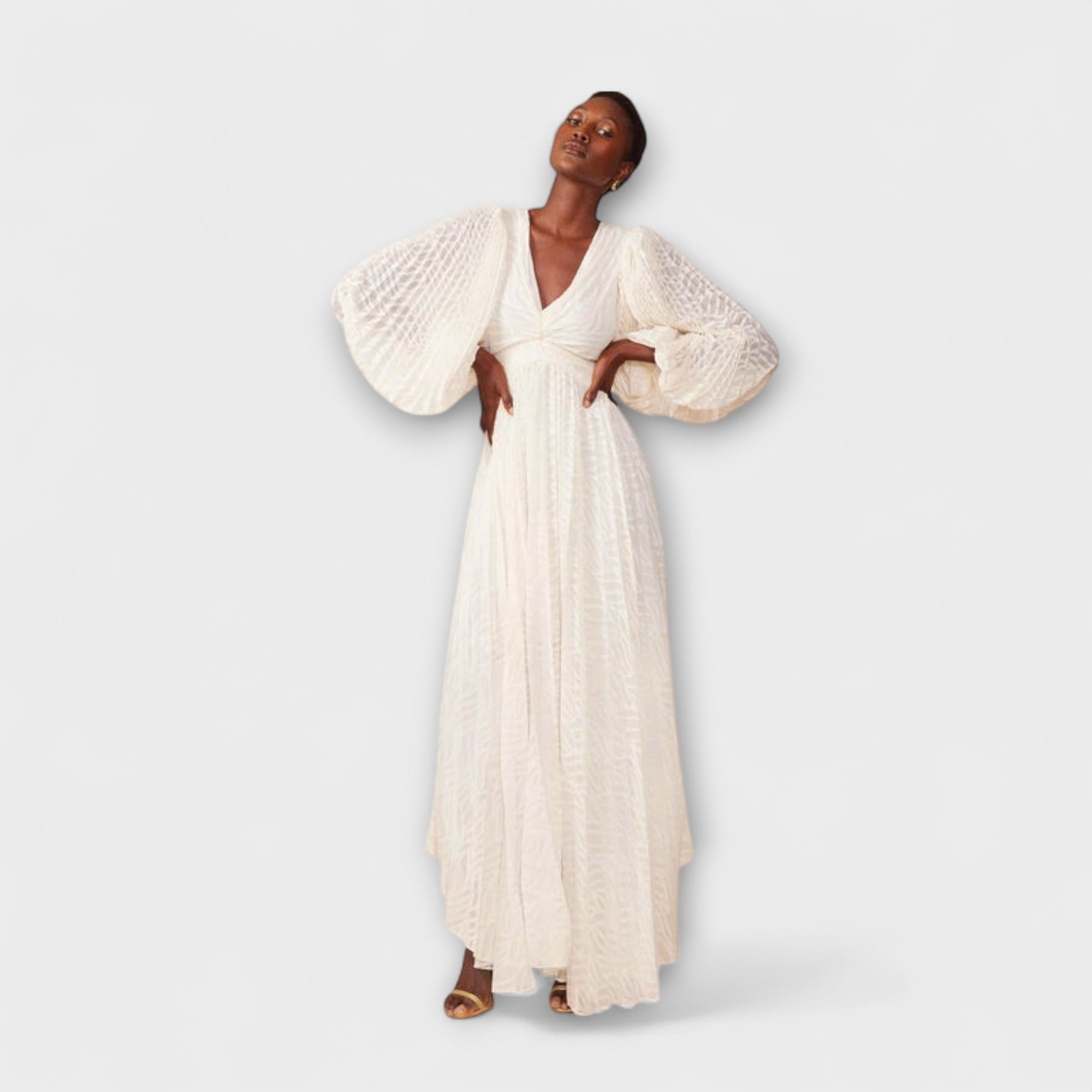 Elsa - Creme Maxi-Kleid von Allegory