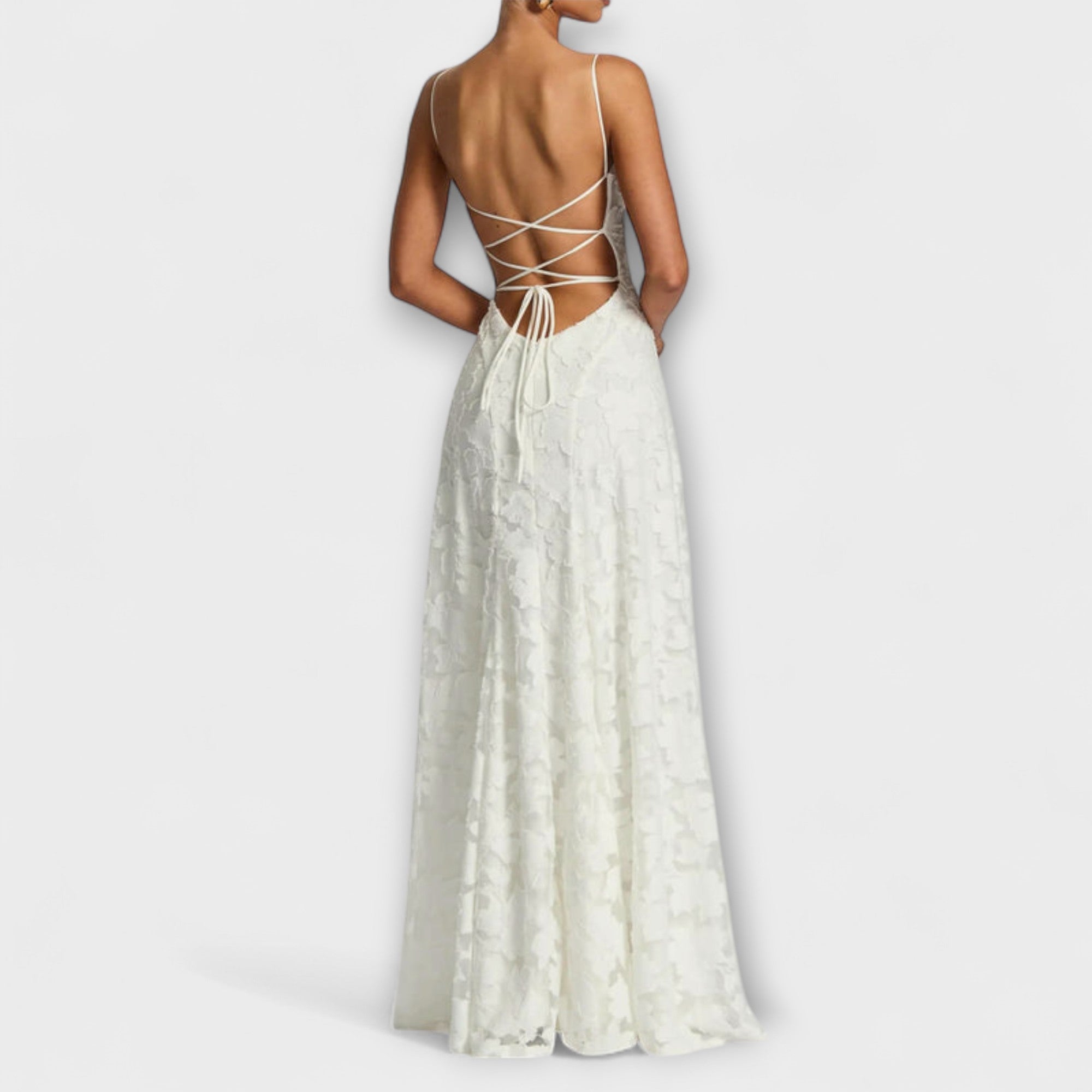 Emberly - Elegantes Jacquard-Maxikleid