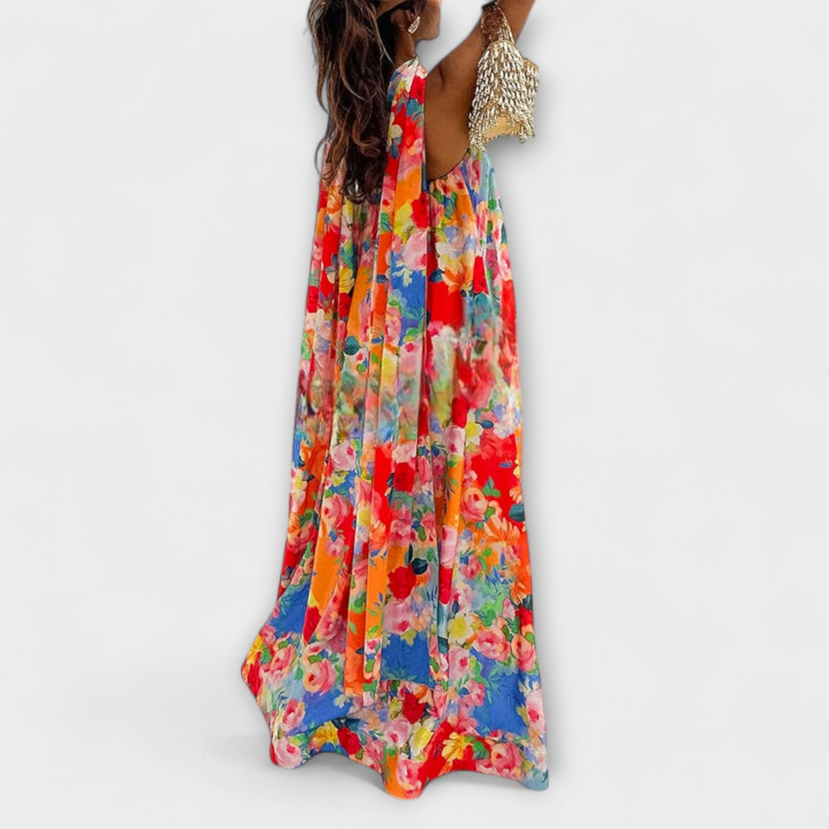 Harlow - Off-Shoulder Floral Maxi-Kleid