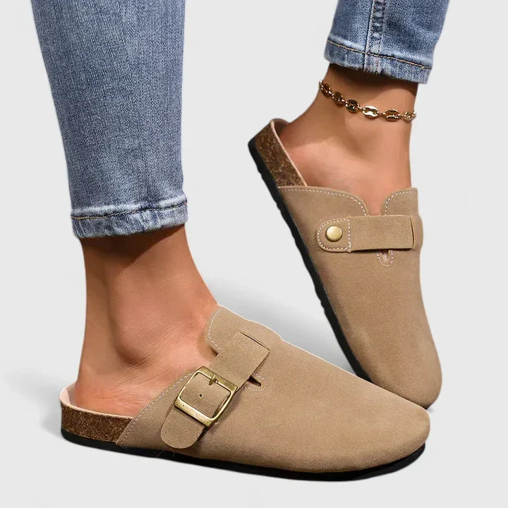 Katrien - Orthopädische Clogs in Taupe