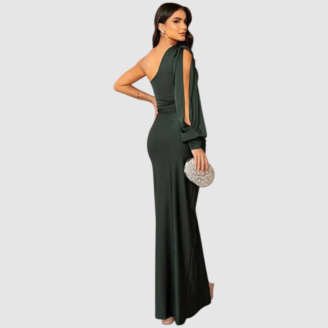 Meda - One-Shoulder-Maxikleid mit Schlitz