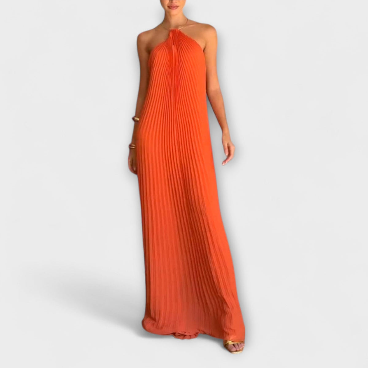 Poppy - Schickes Kleid mit Plissee-Ausschnitt