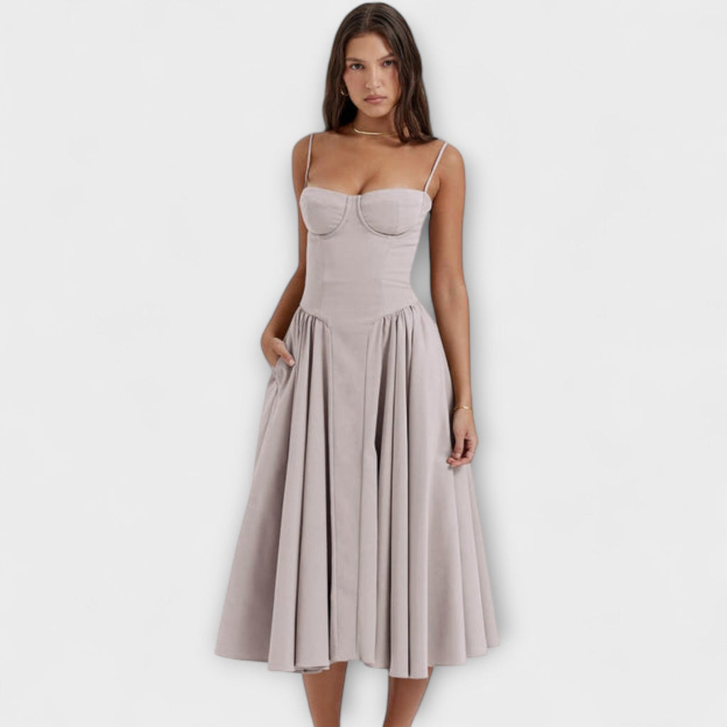 Rosalie - Verfeinertes ärmelloses Korsettkleid