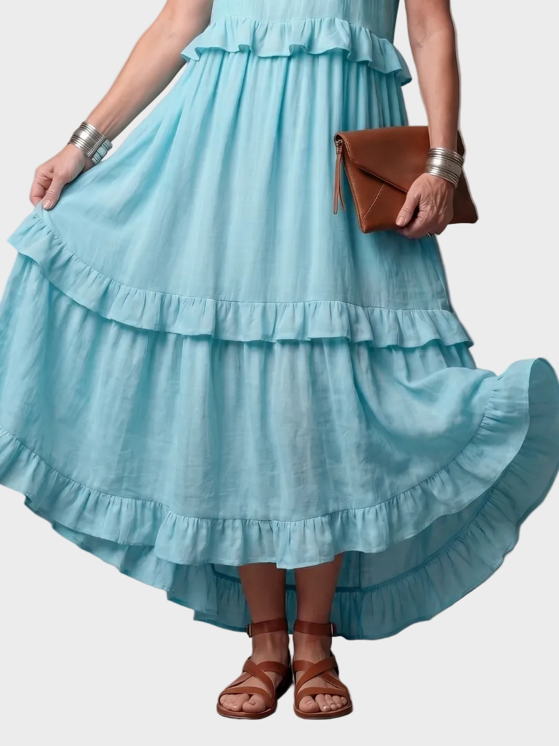 Katia - Maxikleid mit Neckholder und Volants