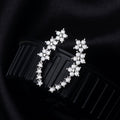 Luxuriöse Florale Strass Ohrringe