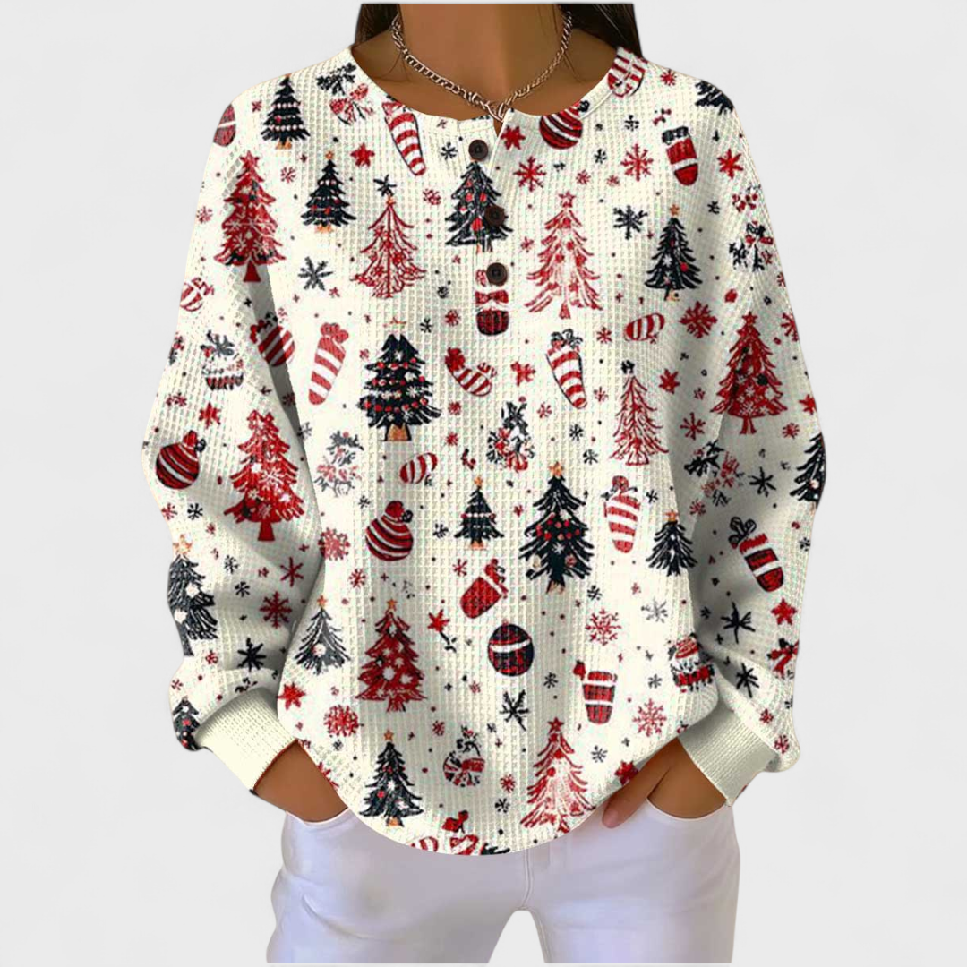 Sweatshirt Damen in Rot lässiger Schnitt weiches Material Grosse Grössen – Anna