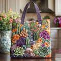 Gesteppte Tasche - Sukkulenten Garten
