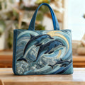 Gesteppte Tasche - Delfin