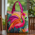 Gesteppte Tasche - Flamingo