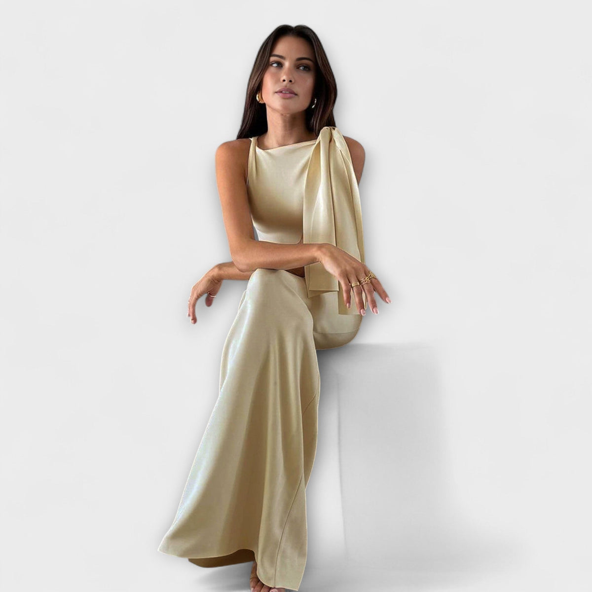 Cloe - Maxikleid mit Knotendetail