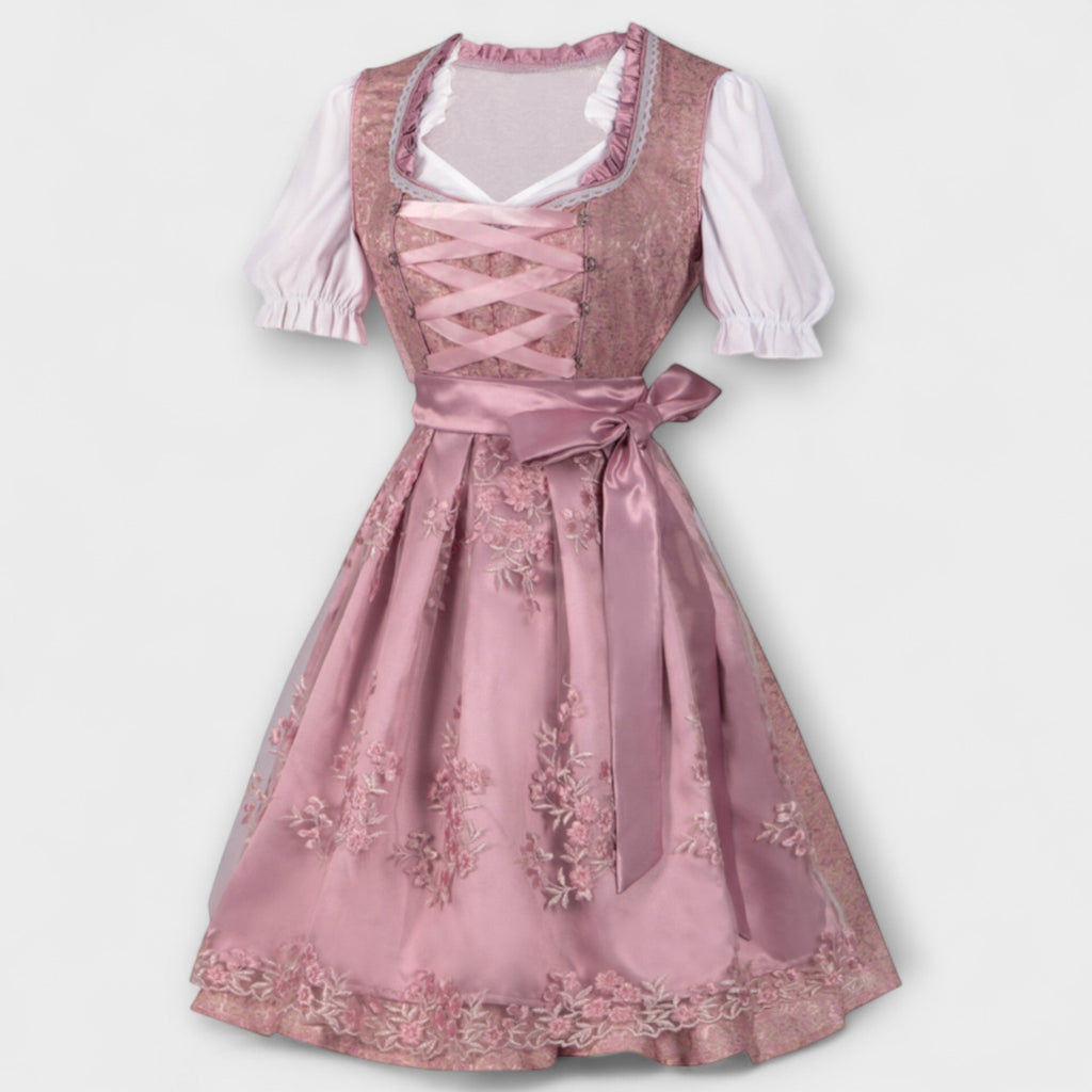 Miren - Blumen Dekorierte Frühlingsfestkleid mit Spitze für Frauen