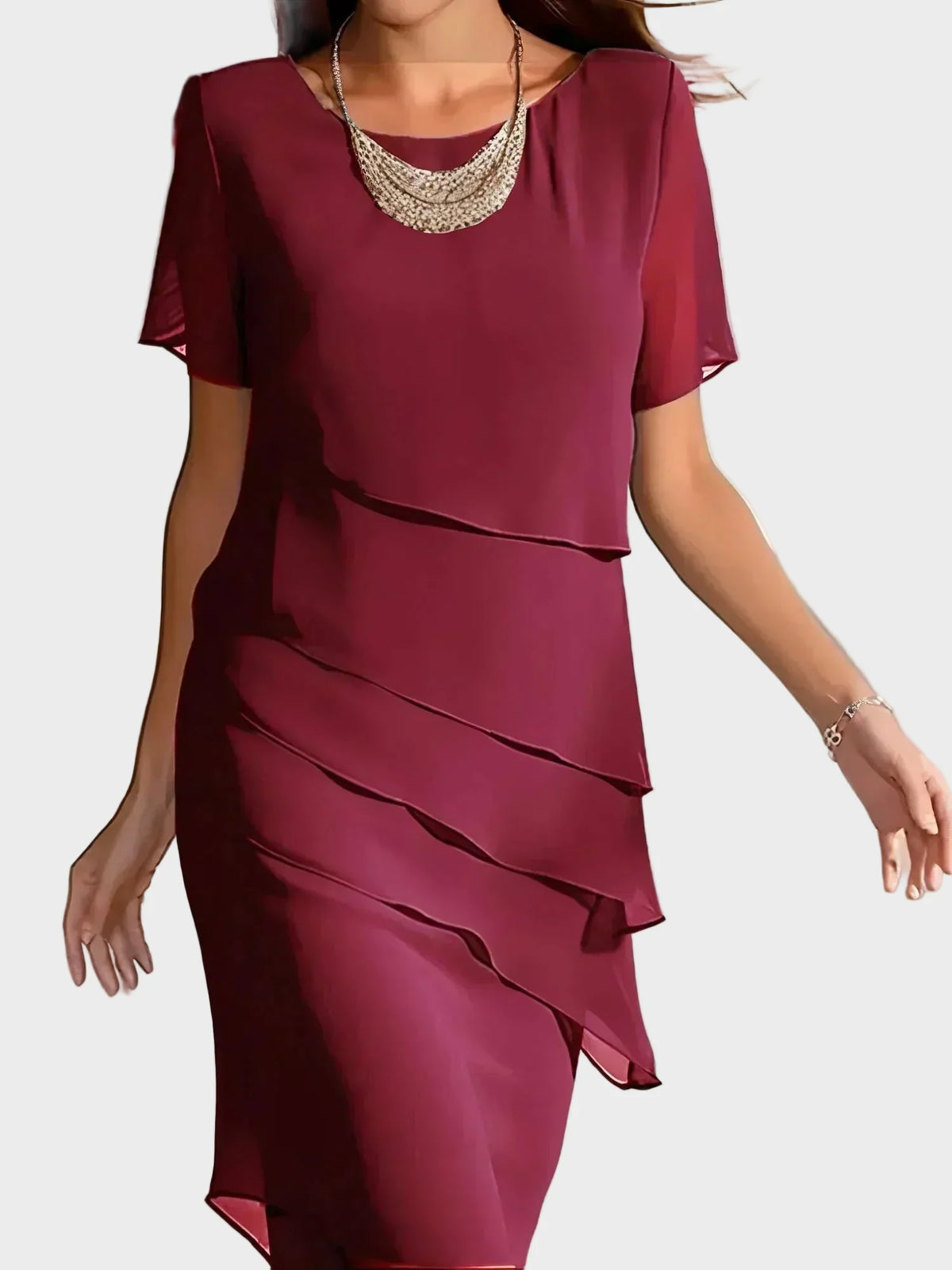 Janet - Elegantes Kleid in Lagenoptik