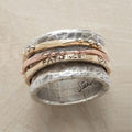 Vintage-Ring aus Roségold und Silber