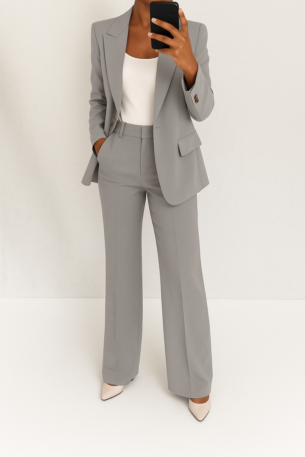 Flurina | Blaues Blazer-Set