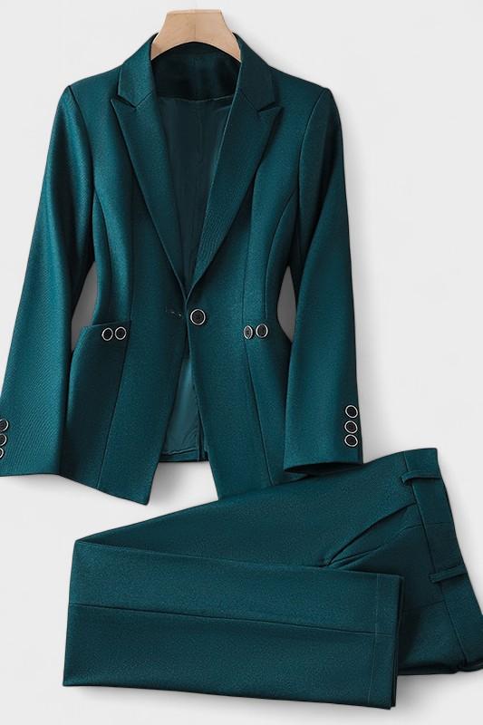 Theres | Grünes Blazer-Set