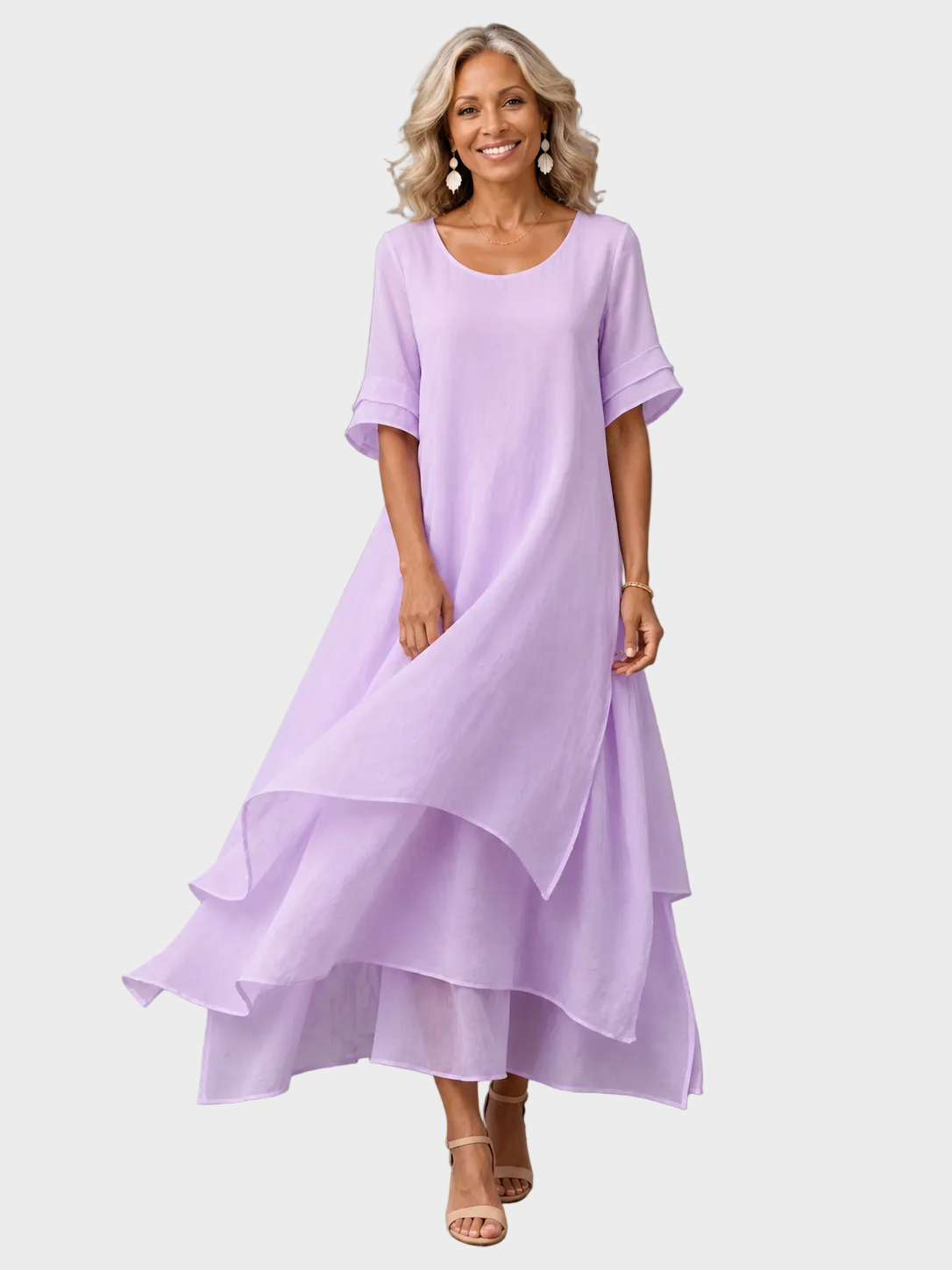 Liora - Luftiges Maxikleid in Lagenoptik