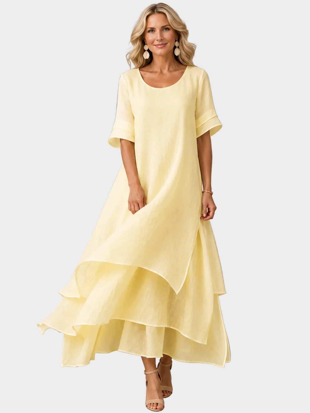 Liora - Luftiges Maxikleid in Lagenoptik