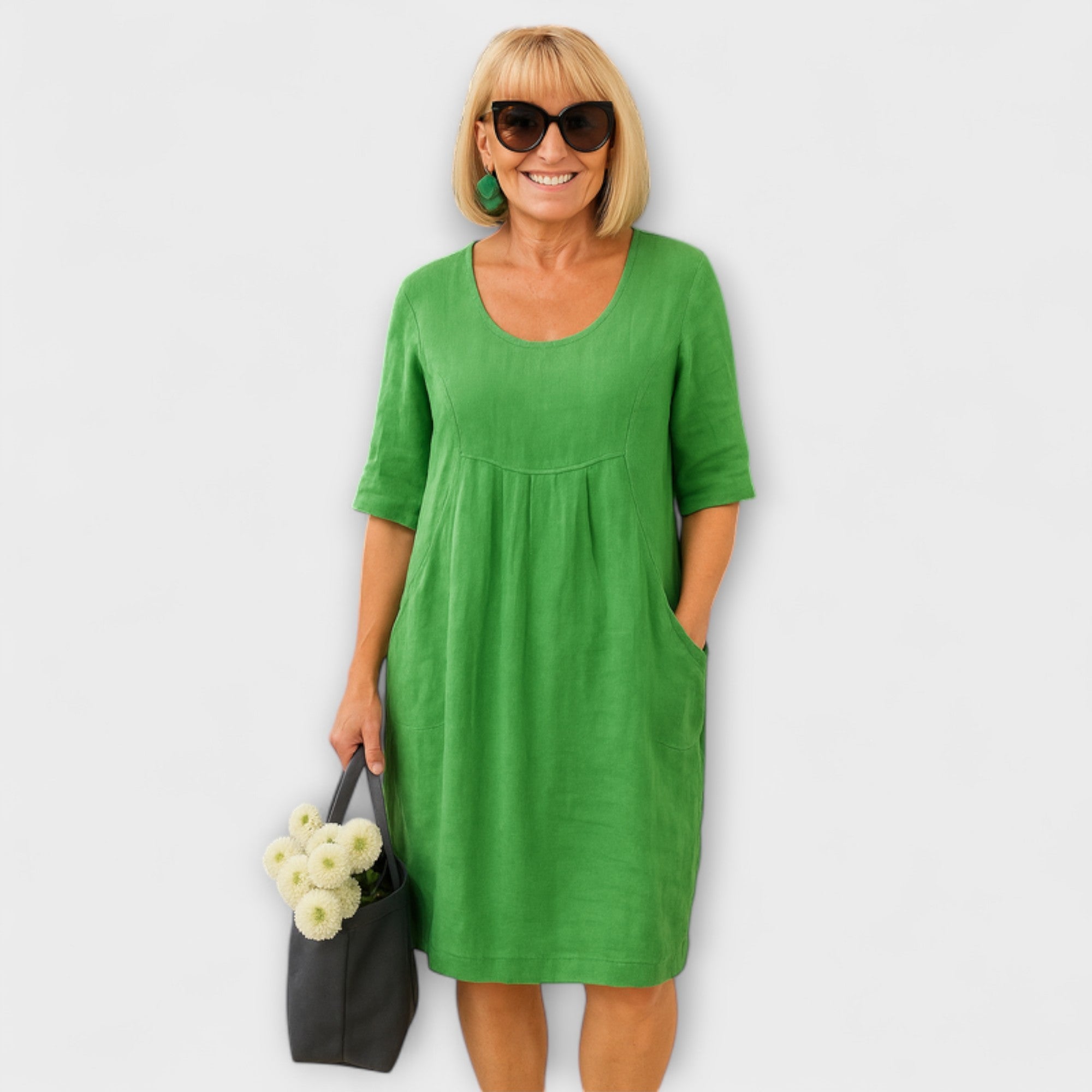 Marley - Lässiges Leinenkleid mit Taschen