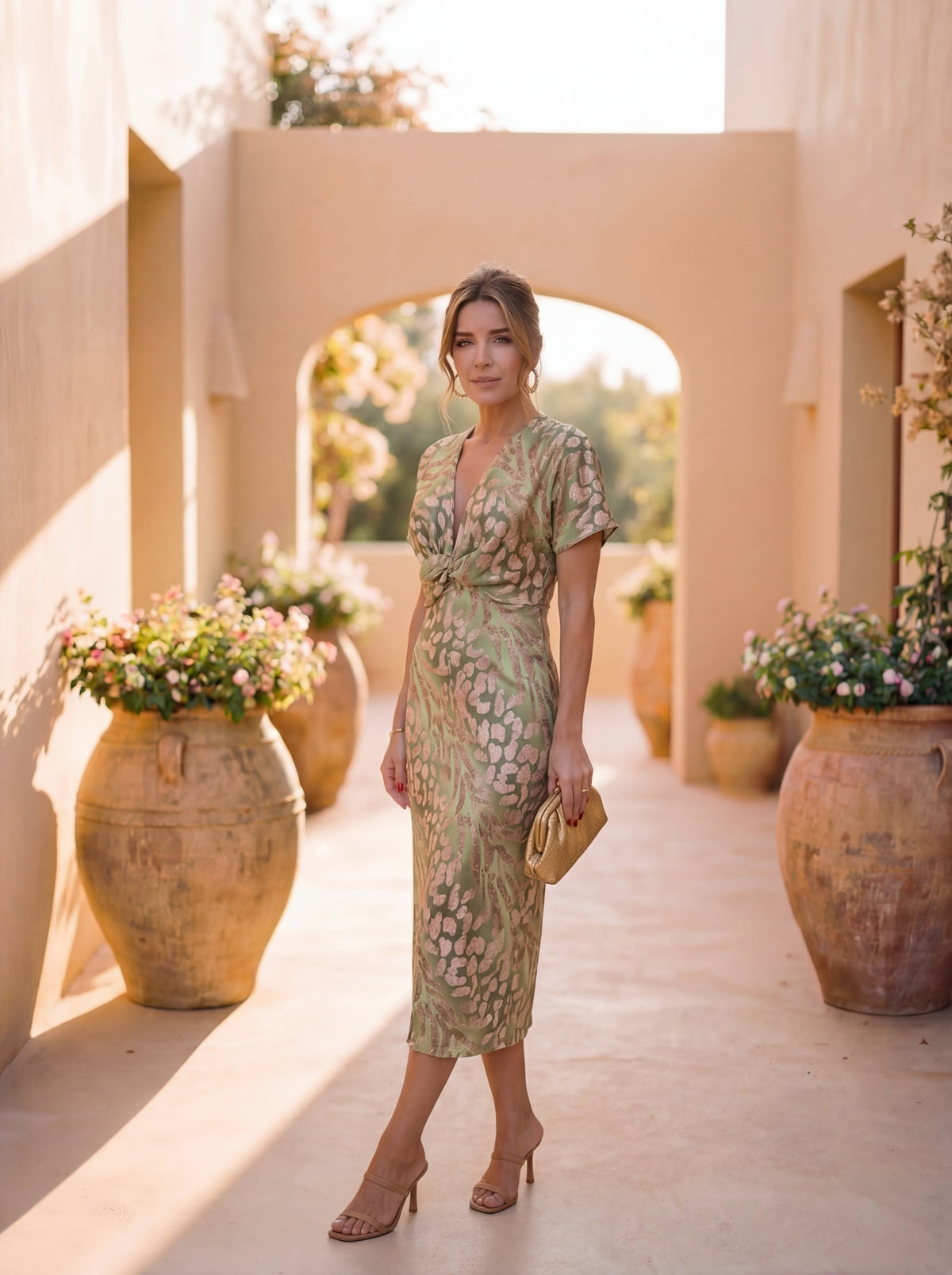 Giulia - Midikleid in Kupfer