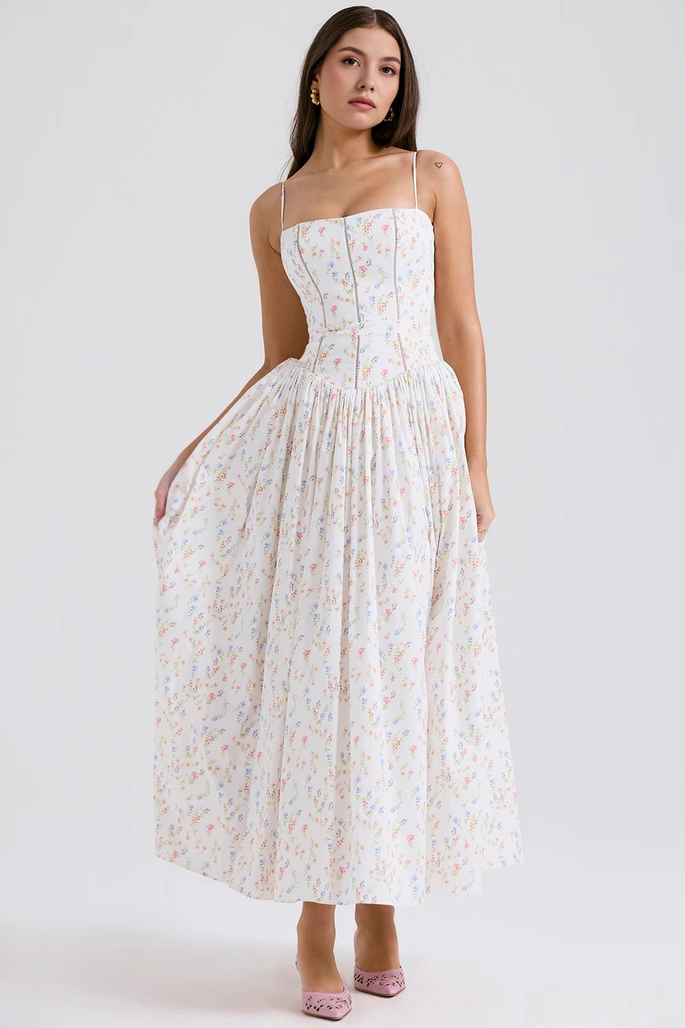 Alexandra - Romantisches Maxikleid mit Blumenmuster