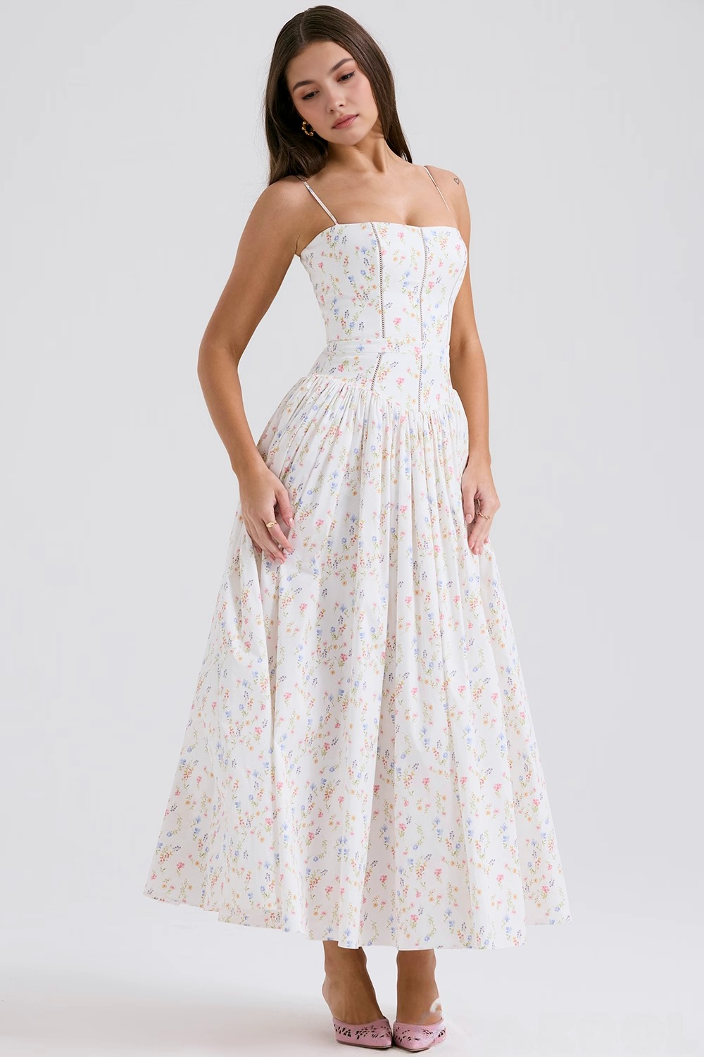 Alexandra - Romantisches Maxikleid mit Blumenmuster