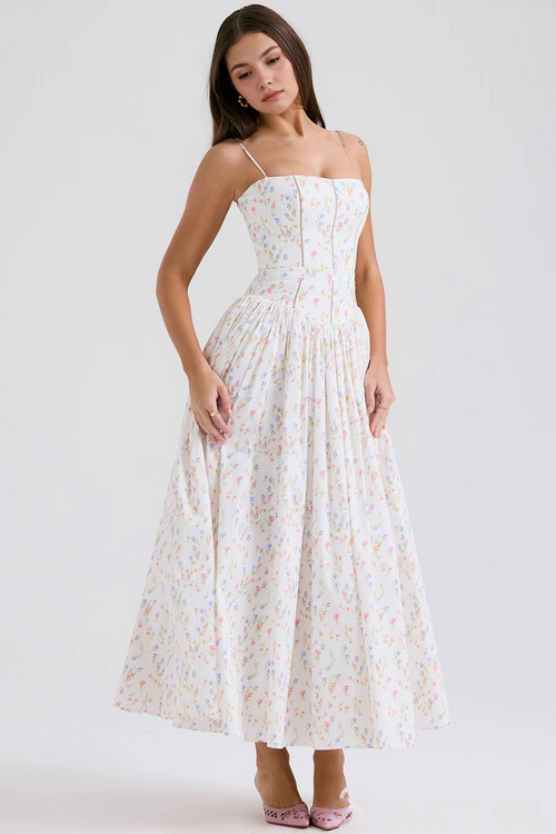 Alexandra - Romantisches Maxikleid mit Blumenmuster