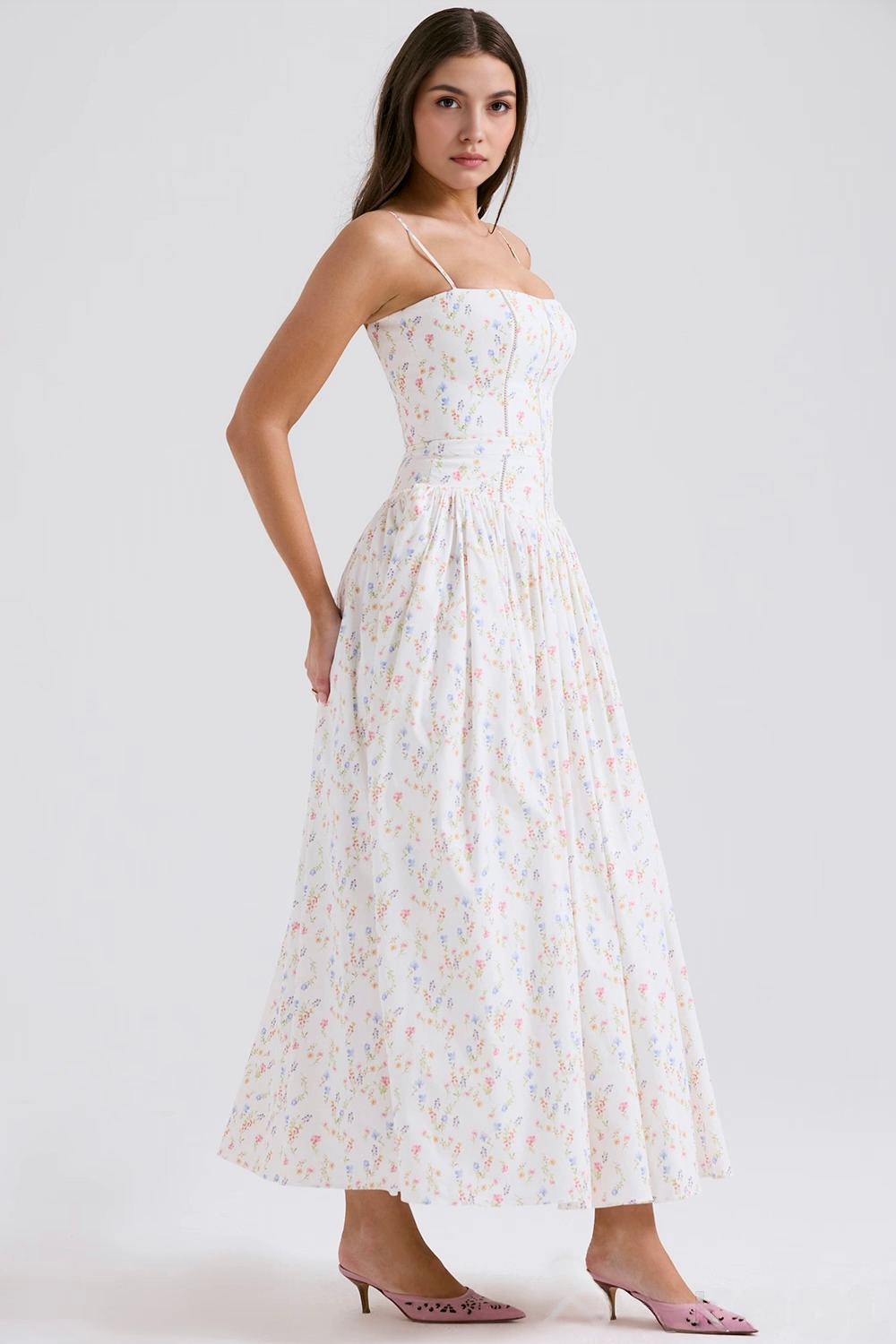 Alexandra - Romantisches Maxikleid mit Blumenmuster